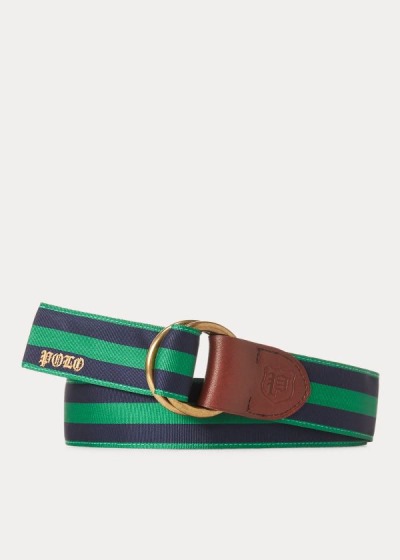 Cinturones Polo Ralph Lauren Hombre Azul Marino / Verdes - Grosgrain O-Ring - WYEDO6958